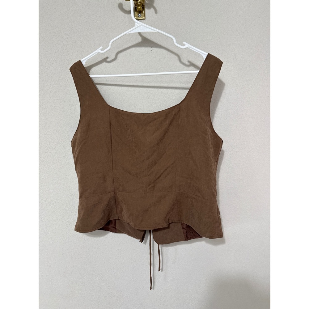 NWT Scarlet Darkness Brown Corset Top Size XL Renaissance Festival Milkmaid - Picture 3 of 6